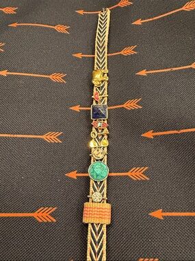 KEEP Collective Gold Bracelet with Turquoise and Navy Accents